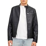 JACK & JONES Synthetic Leather Jacket Synthetic Leather Jacket Black L Black L