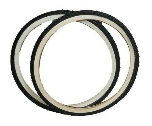 Bike-Parts Pair Of 500a (37-440) Traditional Dawes Kingpin Shopper 1970s Whitewall Tyres