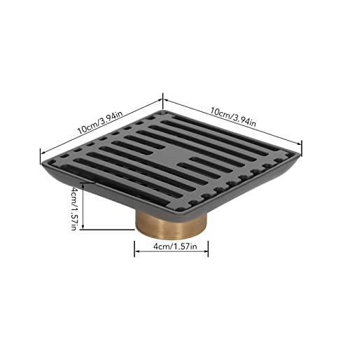 Drain de sol de douche 10x10cm grille carrée acier inoxydable 304 - 3