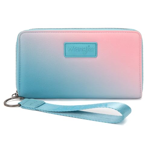 Image of Wrangler Wallet Women RFID Blocking, Gradient Wristlet Wallet for Daily Use