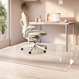 【Amazon.co.jp限定】チェアマット Bolinker 透明 マットPVC 床保護マット キズ防止・防音傷防止マットズレない 椅子マット 家具保護パッド 厚み1.5mm 巻きグセが付きにくい クリーンアップ簡単 椅子/食卓/フロア/畳/机下 140×100CM