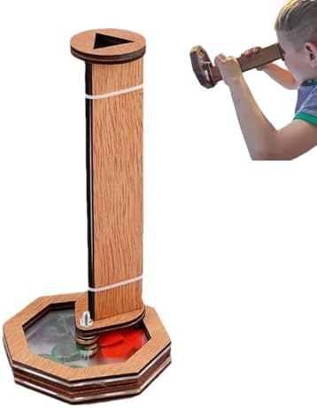 Kit d'artisanat kaléidoscope en bois – 18 x 11,9 x 11,9 cm, tube optique rotatif, ensemble d'assemblage fait à la main, jouet créatif de visualisation de motifs | Ensembles d'activités de développemen Kit d'artisanat kaléidoscope en bois – 18 x 11,9 x 11,9 cm, tube optique rotatif, ensemble d'assemblage fait à la main, jouet créatif de visualisation de motifs | Ensembles d'activités de développemen