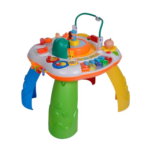 Mesa de Atividades Interativa Musical Didática com Luzes e Sons Modelo 8866 – Estimula Desenvolvimento Infantil e Coordenação Motora