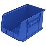 Akro-Mils 30260 Plastic Storage Stacking Hanging Akro Bin, 18-Inch by 11-Inch by 10-Inch, Blue, Case of 6