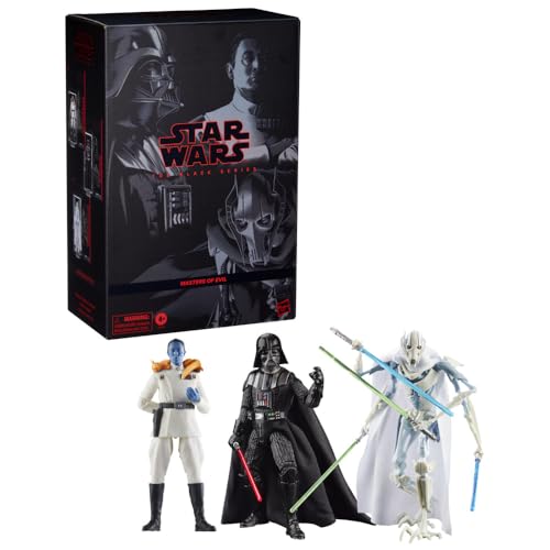 Star Wars The Black Series Darth Vader Grand Admiral Thrawn General Grievous Action Collectible Figures Pack of 3 Scale 15 cm
