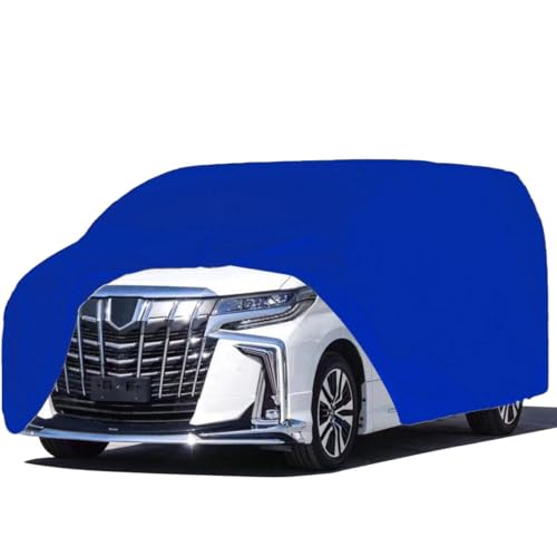 車ボディカバー互換性トヨタ アルファード・ヴェルファイア とても柔らかいベルベットの裏地弾性材料 防風 防塵 黄砂対策 通気 車体にフィットする 展示会 4Sショップ ガレージ 屋内用に適しており 専用車カスタマイズ 収納袋付きです (Blue)
