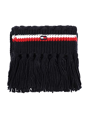 Tommy Hilfiger Women's Lattice Cable with Stripes Scarf, Desert Sky, One Size2