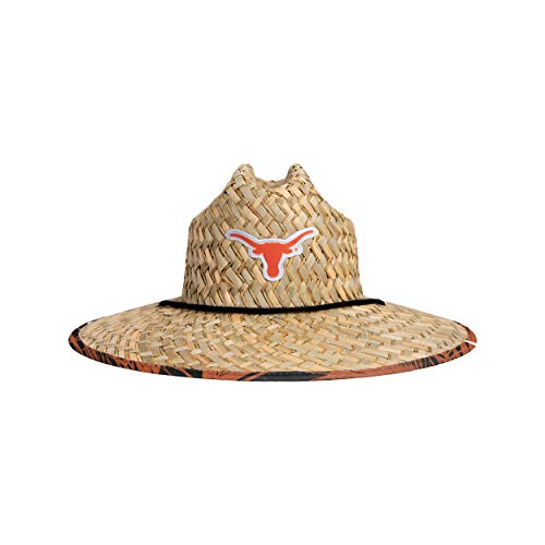 Image of FOCO Men's NCAA College Team Logo Floral Straw Sun Hat