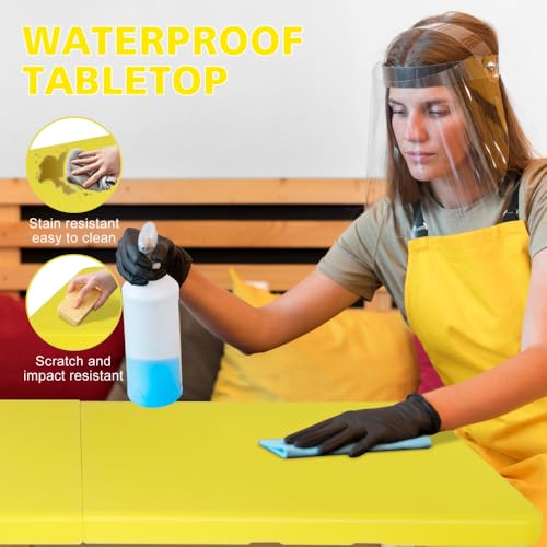Table pliante stable plastique pieds fer contre sol instable - 6