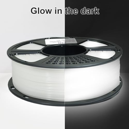 Image of PLA Filament Glow in The Dark, 3D Printer Filament 1.75mm, 1KG Glow PLA Filament Luminous (Glow White)