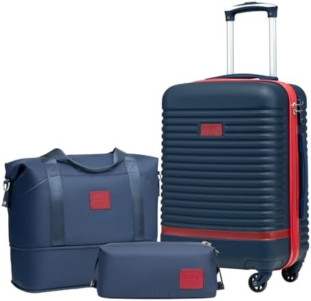 COOLIFE Valise Trolley Valise de Voyage en ABS Coque Rigide Troll...