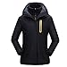 Veste d'extérieur en Deux pièces pour Garder Le Clip détachable Chaud et Froid à surmonter, Femelle Noire, XXXL