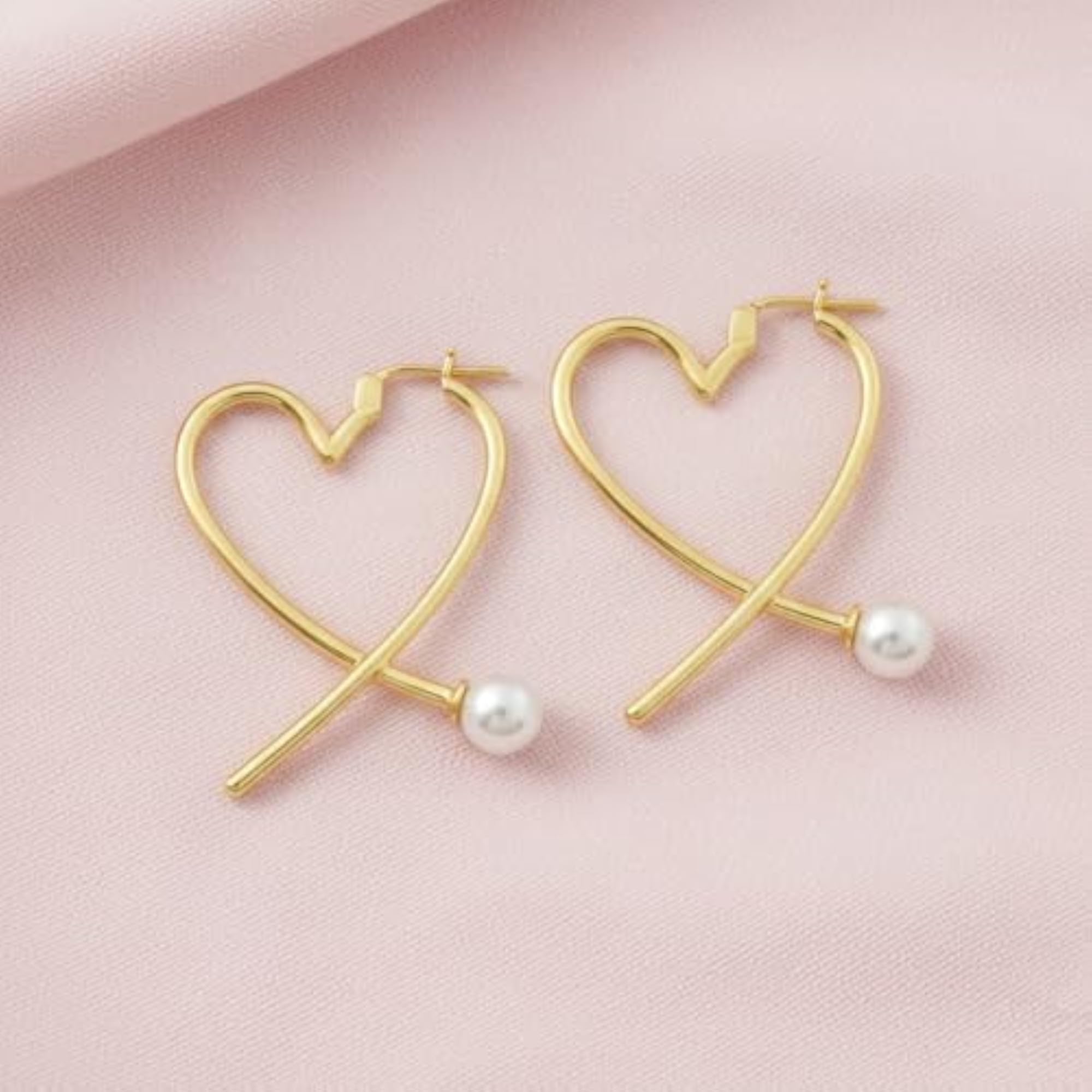 Women's 925 Sterling Silver Front-Back Heart Earrings