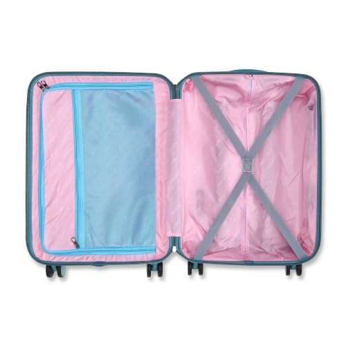 Image of NOVEX 22-Inch Disney Princess Trolley Suitcase for Girls Kids | Stylish Polycarbonate Luggage with 4 Spinner Wheels, 1 Main Compartment & Combination Lock | Perfect for Outing & Travel - Pink