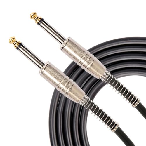 Cable de para guitarra 10m con conectores de 6,35 mm reductor de ruido para teclados y bajos