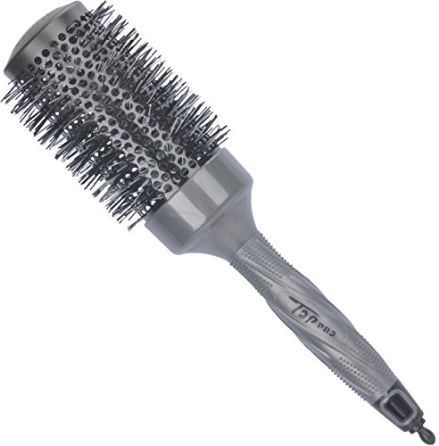 Round Brush by SUPRENT Nano Thermal Ceramic & Ionic Round Brush Barrel Hair Brush, 2 inch, Grey and Black Color, Add Hair Volume, for Hair Drying, Styling, Curling,Round Brush,Hair Brush,Bristle Brush