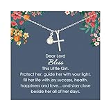 GAUEIOUR Sterling Silver Cross Necklace for Girls,Pearl Cross Fashion Jewelry Item, Religious Pearl Jewelry, First Communion, Baptist Gift,Easter Confirmation Gifts for Godchild