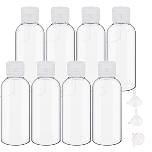 8-piece Transparent Cosmetic Bottles with Funnel – Phomanttonary