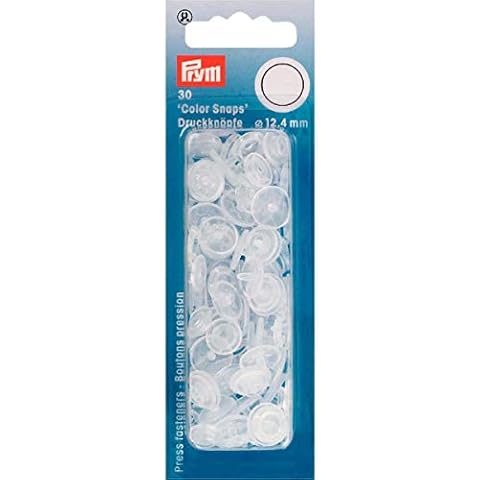 Prym Transparent Matt Round Snap Fasteners, 30-Piece Cover