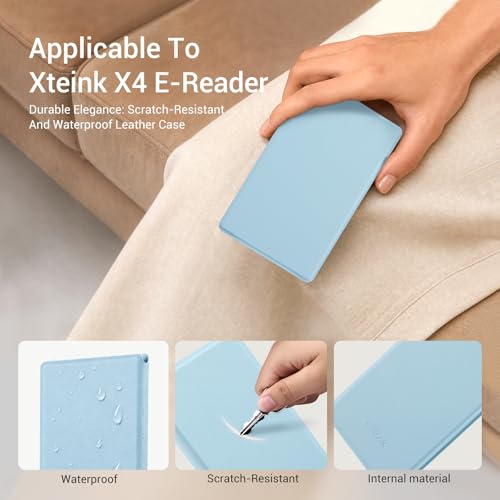 Image of CoBak Magnetic Case for XTEINK X4, Ultra-Lightweight Protective Cover for Xteink X4 E-Reader, Secure Magnetic Attachment(Sky Blue)
