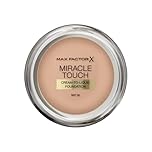Max Factor Miracle Touch Perfecting Foundation, Warm Almond, Full Coverage, Lightweight and Moisturising Effect with Hyaluronic Acid and SPF 30 Formula, 11.5 g