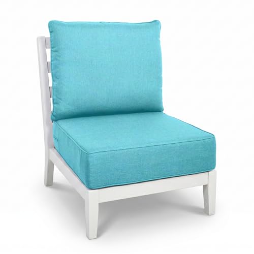 Image of Outdoor Seat Cushion Set-24 x 24 x 6 Inch Outdoor Chair Cushions with Water Resistant & Removable Cover Outdoor Cushions for Patio Furniture Chair Sofa Couch-Light Blue