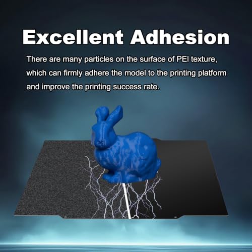 Image of 266x293mm Black Build Plate Double Sided Textured PEI+Smooth PEI Flexible Removable Spring Steel Heated Printing Bed Platform for Elegoo Flashforge Creator 5 /5 Pro 3D Printer