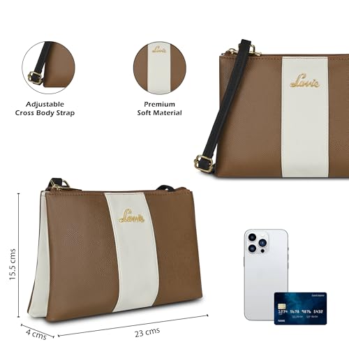 Image of Lavie Women's Lynn 2C Colorblock Crossbody Sling Bag | Top Zip Sling Bag | Ladies Purse Handbag | Gift for Women
