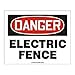 Accuform MADM033VA, 10" x 14" OSHA Danger Safety Sign "Electric Fence" Aluminum, Pack of 10 pcs
