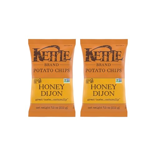 Image of Kettle Brand Potato Chips,Honey Dijon Kettle Chips,7.5 Oz,(Pack of 2)