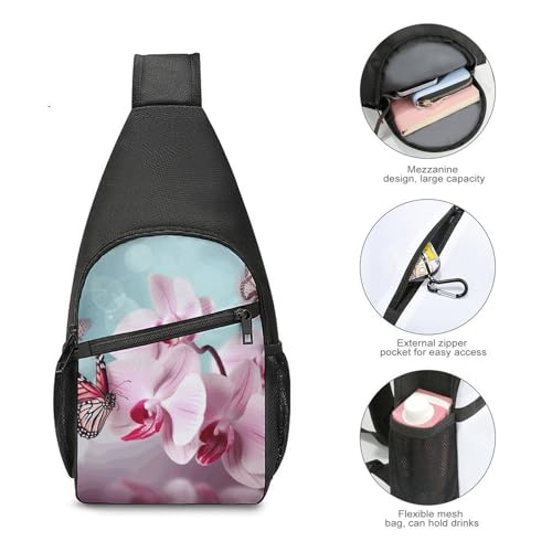 Bolso tipo sling pequeño para mujer y hombre con diseño floral miniatura 4