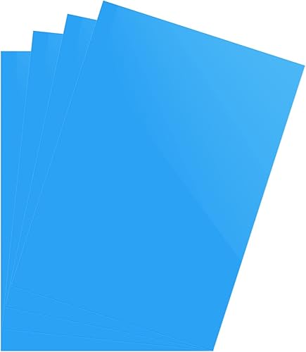 DMiotech 4pcs Corrección Gel Light Filter Superposición Transparente Plástico PVC Hojas Azul para Foto, Película, Video