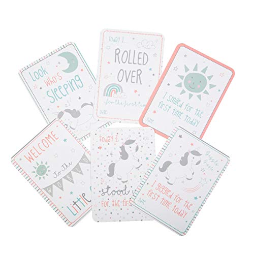 Unicorn Milestone Cards Set of 32 Gender Neutral Baby Shower Keepsake Gift