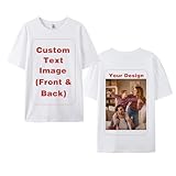 CARPESUN Custom T-Shirts for Men Women, Unisex T-Shirt for Adults Design Your Own, Customized Photo Text Logo Gift White