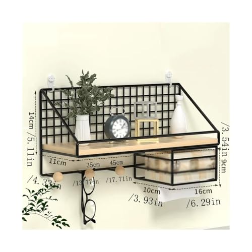 Bathroom shelves support de rangement toilettes métal panier mural gain de place - 3