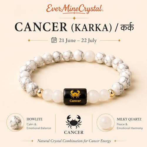 Image of Zodiac Crystal Bracelet with Raw Selenite Plate for Men & Women | Aries, Taurus, Gemini, Cancer, Leo, Virgo, Libra, Scorpio, Sagittarius, Capricorn, Aquarius & Pisces Rashi Bracelet | Astrology Healing Crystal Gift