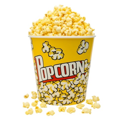 Balde de Pipoca Vasilha Pote Plástico Copo Estampado Popcorn 17,5x17,5cm 2,4 Litros