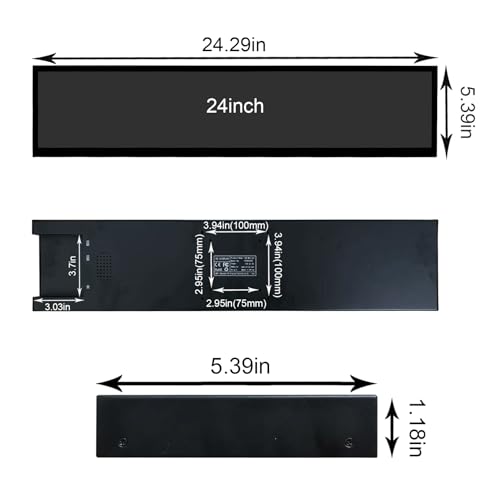 Image of VSDISPLAY 24'' 1920x360 Stretched Bar Monitor Digital Signage Display | Supports Split Screen & Image Rotation,USB Auto Copy Autoplay,for Supermarket,Retail Store,Restaurant,Mall Advertising