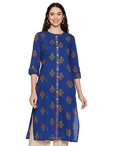 Image of Amazon Brand - Tavasya Women's Cotton Solid Regular Kurti