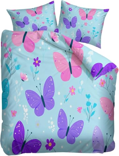Housse de couette papillons rose-violet pour des nuits douces et étoilées - 5