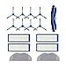 części odkurzacza 1 x główny pędzel, 8 x szczotki boczne, 2 x filtry, 2 x tkaniny mopowe kompatybilne z eufy robotem robotem robotem robotem. Kitchen & Home Appliances (Color : Blue white)