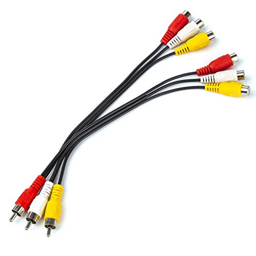 Xenocam 3 Rca Male Jack To 6 Rca Female Plug Splitter Audio Video Av Adapter Cable #TOP3