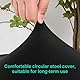 LQIOACU Schwarz Hockerbezug Rund 30-36cm, Hocker Bezug Schwarz, Bezug Hocker Rund Elastischer Hocker Rundbezug, für Runde Oder Quadratische Hocker