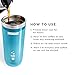 Zoku Instant Iced Coffee Maker, Reusable Beverage Chiller Cools Hot Beverages in Minutes Without Dilution, Portable 11-ounce Tumbler With Spill-resistant Lid and Straw, Teal