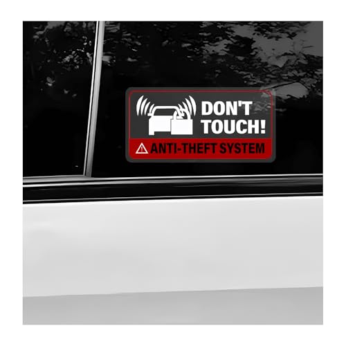 YTFRL 10 PCS Car Anti-Theft System Warning Stickers, 4" x