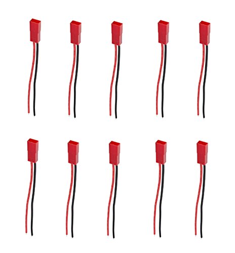 Futaba) 2 Pin JST 100mm Pitch 2.54mm Male and Female Wire Connector Plug Cable - Pack of Ten (5 Pair)-image-4