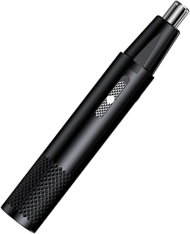 Electric Nose Hair Trimmer for Men and Women Portable Black PVC Hair Clippers for Trimming Ear Roots and Eyebrows Personal Grooming Tool