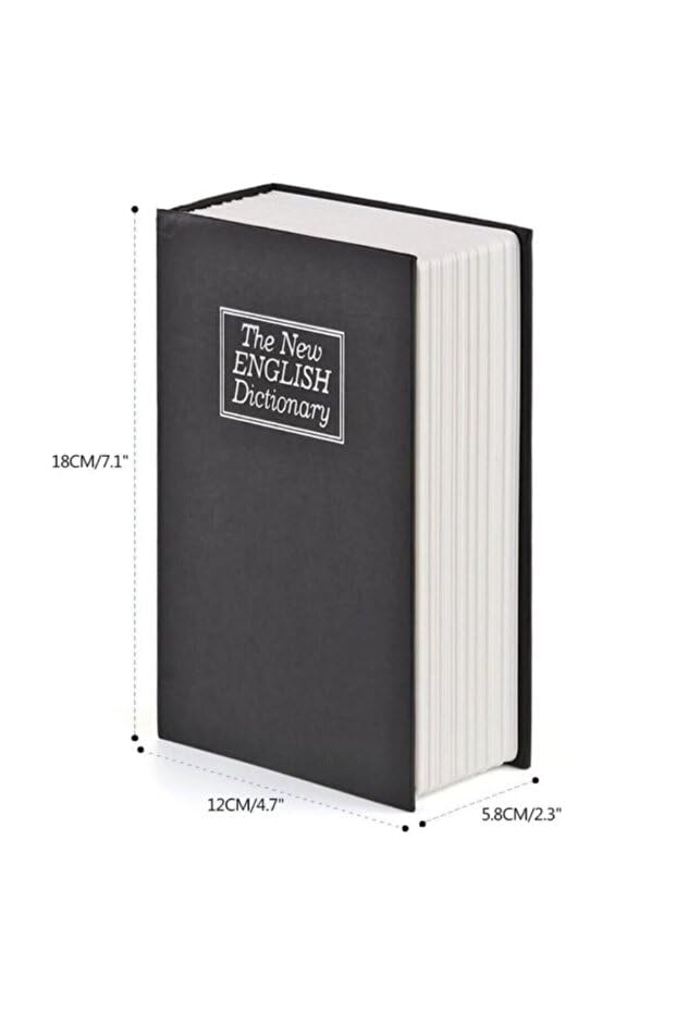 Deyhome Kitap Görünümlü Gizli Kasa Anahtarlı Kilitli Mini Çelik Kasa, Değerli Eşya Saklama Kutusu Mavi