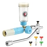 Tool Daily Foam Cannon with Dual Connector Accessory, Original Soap Cannon for Pressure Washer, 5 Power Washer Nozzle Tips, 1/4 Inch Quick Connect
