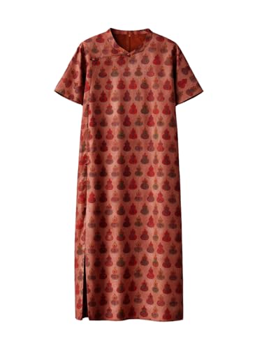 Robe cheongsam en soie Xiangyunsha : l'élégance jacquard de HangErFeng